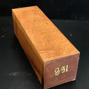 4"x4"x12" KD Blistered Sapele Wood Spindle Turning Blank (#00831)