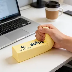 Long Butter Bread Pressure Toy, Moldable and Squeezable, Fun Soft Bounce, Slow Release Honey Cream Flavor, Ultra Wet Soft Slow Rebound