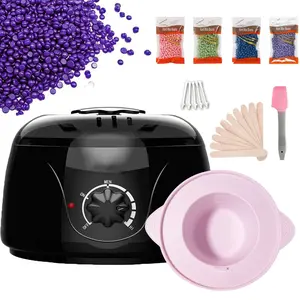 Nose Wax Kit - Hair Removal Waxing Kit for Women & Men Hot Wax Warmer Pot for Face, Eyebrow, Body, Brazilian, Bikini, Sensitive Skin Wax Machine with Beans,Spatulas for Home Salon