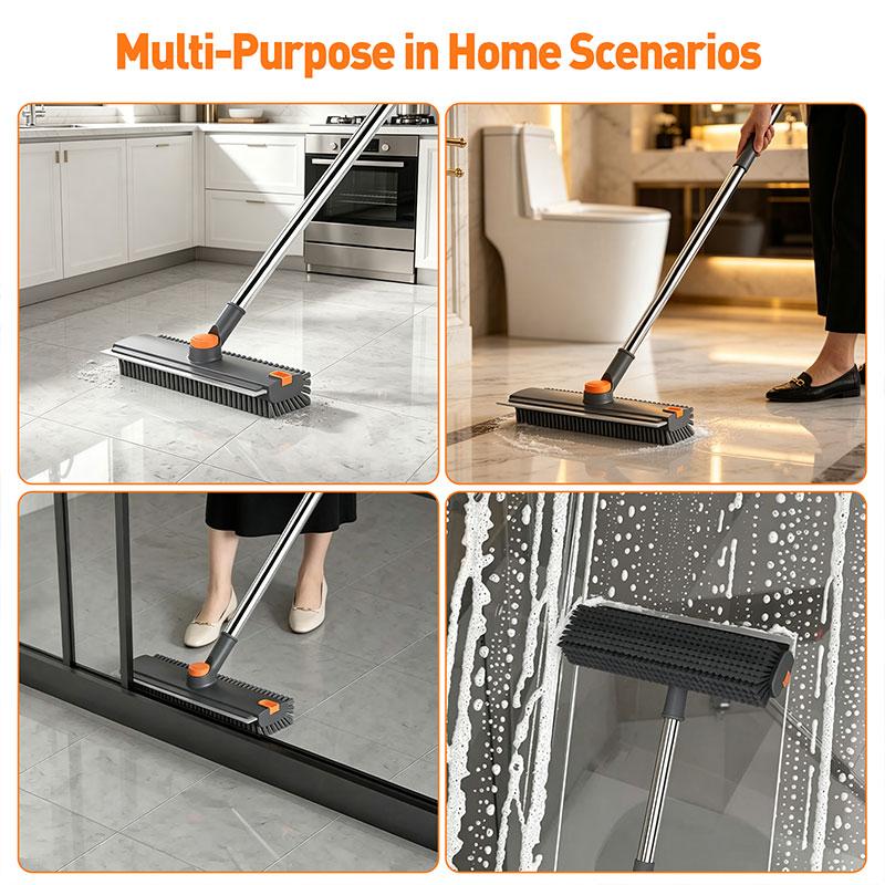 3-in-1 Floor Scrub Bathtub Brush with Long Handle, Double-Sided, Heavy-Duty Stiff Bristles & Squeegee – Scrape & Scrub for Shower, Bathroom, Patio, Garage, Kitchen, Wall & Deck – Home Cleaning duster brush floor drain brush 3-in-1 Floor Scrub Bathtub Brush with Long Handle, Double-Sided, Heavy-Duty Stiff Bristles & Squeegee – Scrape & Scrub for Shower, Bathroom, Patio, Garage, Kitchen, Wall & Deck – Home Cleaning duster brush floor drain brush