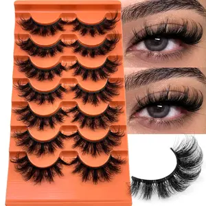 Dramatic 3D Faux Mink Eyelashes, 10-18mm Multi-Layered Fluffy Cat Eye Lashes, Soft Bold Reusable for Beginners, Perfect for Daily & Party Wear