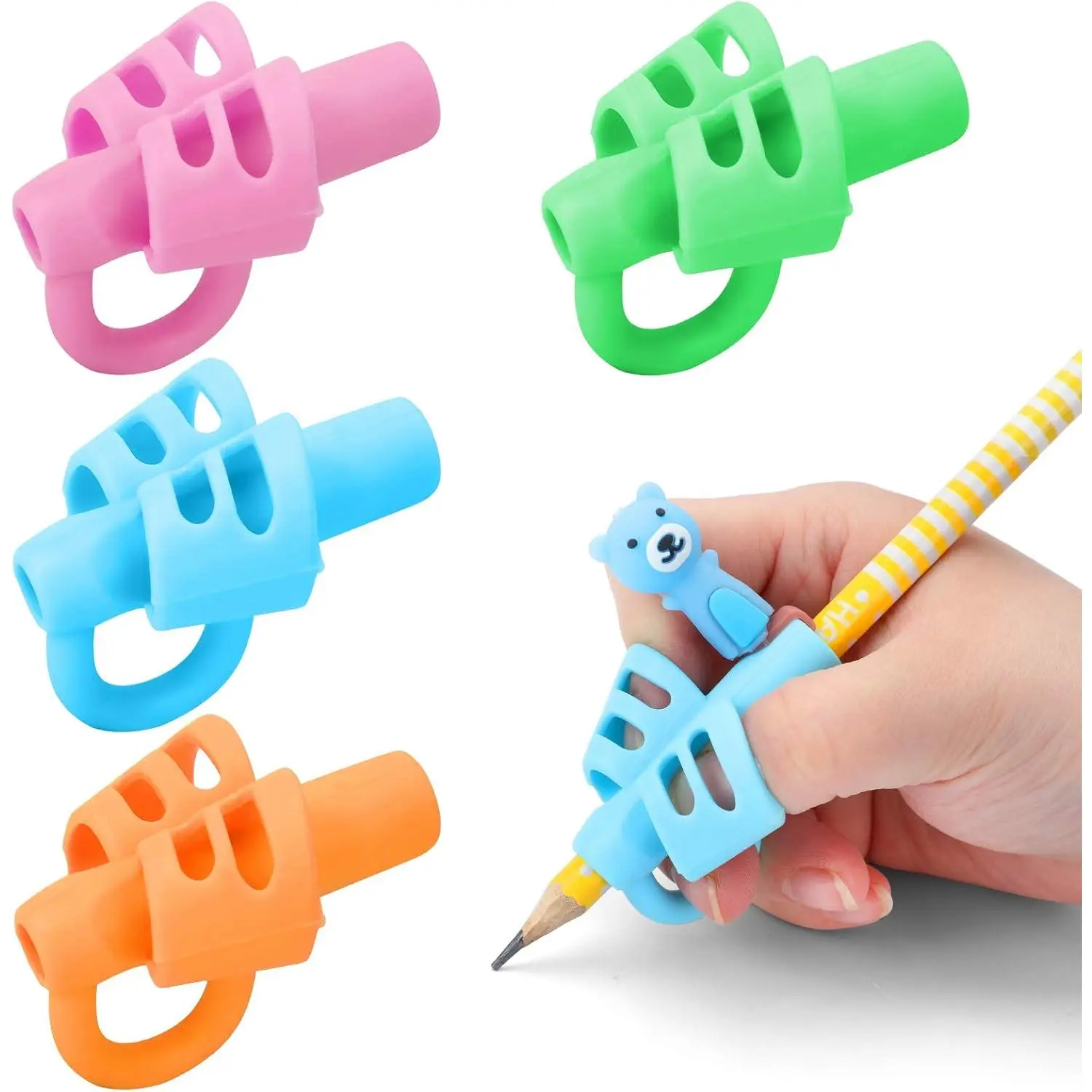 Pencil Grips for  Handwriting,  Pencil Grip, Pen Grips Trainer for Beginners   (4 PCS)