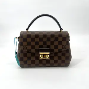 Pre-owned Louis Vuitton Damier Ebene Shoulder Bags LV Croisette Canvas Brown
