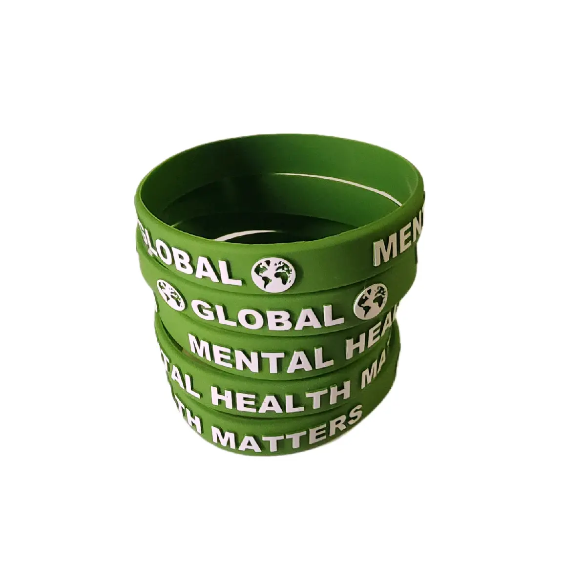 Team Global Merch Mental Health Matters Green Wristbands for Awareness and Support Special Needs Awareness Bracelets Unisex