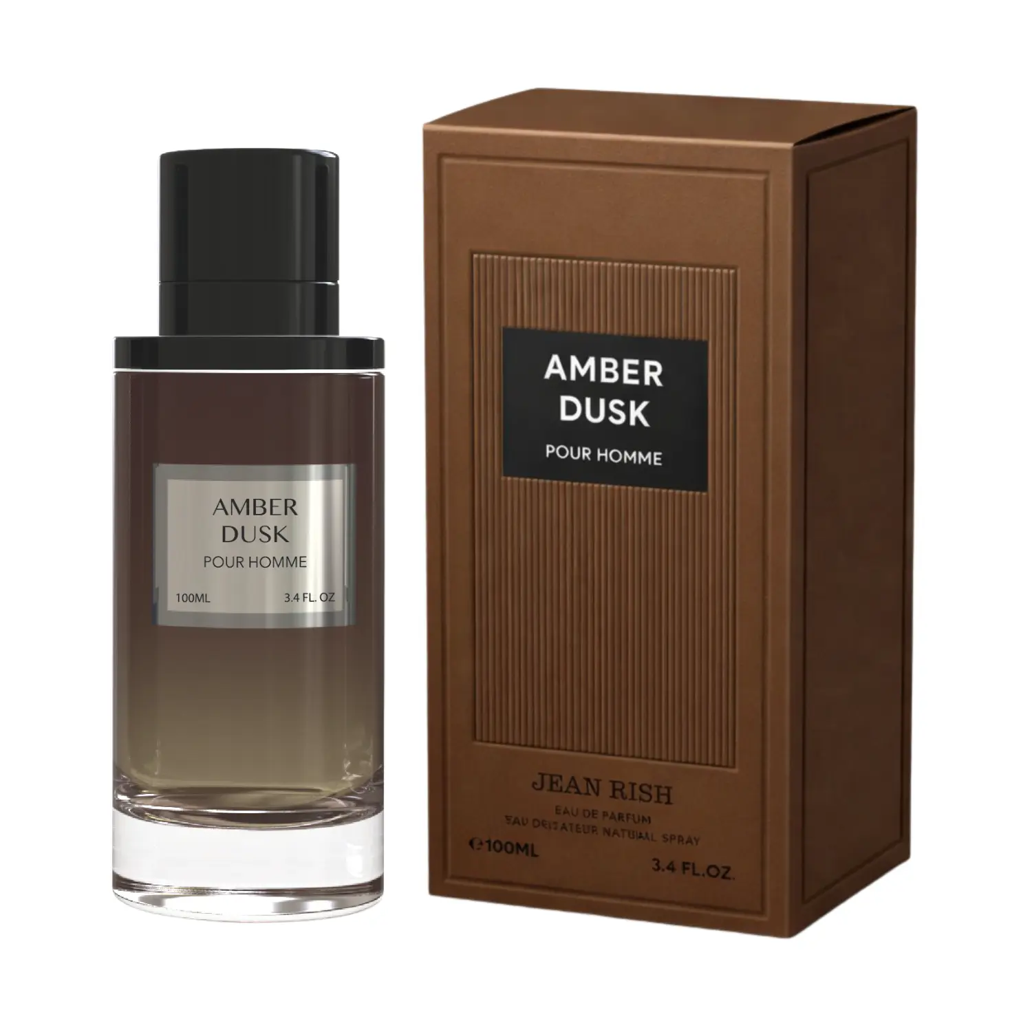 Amber, Dusk, Jean Rish, Eau De Parfum for Men 3.4 Fl Oz