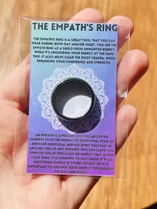 The Empath’s Ring Hematite Rings Unisex Rings Crystal Rings Crystal Protection Jewelry For Balance Between The Body, Mind And Spirit