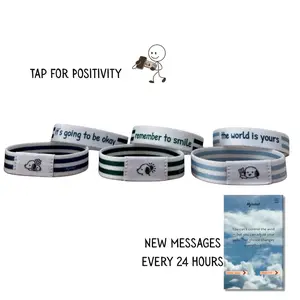 Myneral 2-Pack Reminder Wristbands – Daily Positivity Bracelets with NFC | Viral Brand with 75K+ Followers | Choose Any Two: “It’s Going to Be Okay,” “Remember to Smile,” or “The World Is Yours”