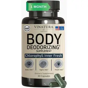 VINATURA Body Deodorizing Supplement for Women - Magic Chlorophyll Pills for Body Odor Eliminator, it Works for Her Internal Deodorant, 30 Capsules