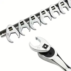 1set Wrench Set with 3/8-inch Drive, Sizes Ranging From 10 To 22mm, Designed for Use with Torque Wrench Keys, Ratcheting Wrench Set, Ratchet Combination Wrenches