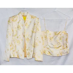 Flores & Flores Tapestry Brocade Evening Jacket and Bustier Size 14