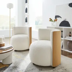 Solis Boucle Accent Chair in Natural Ivory