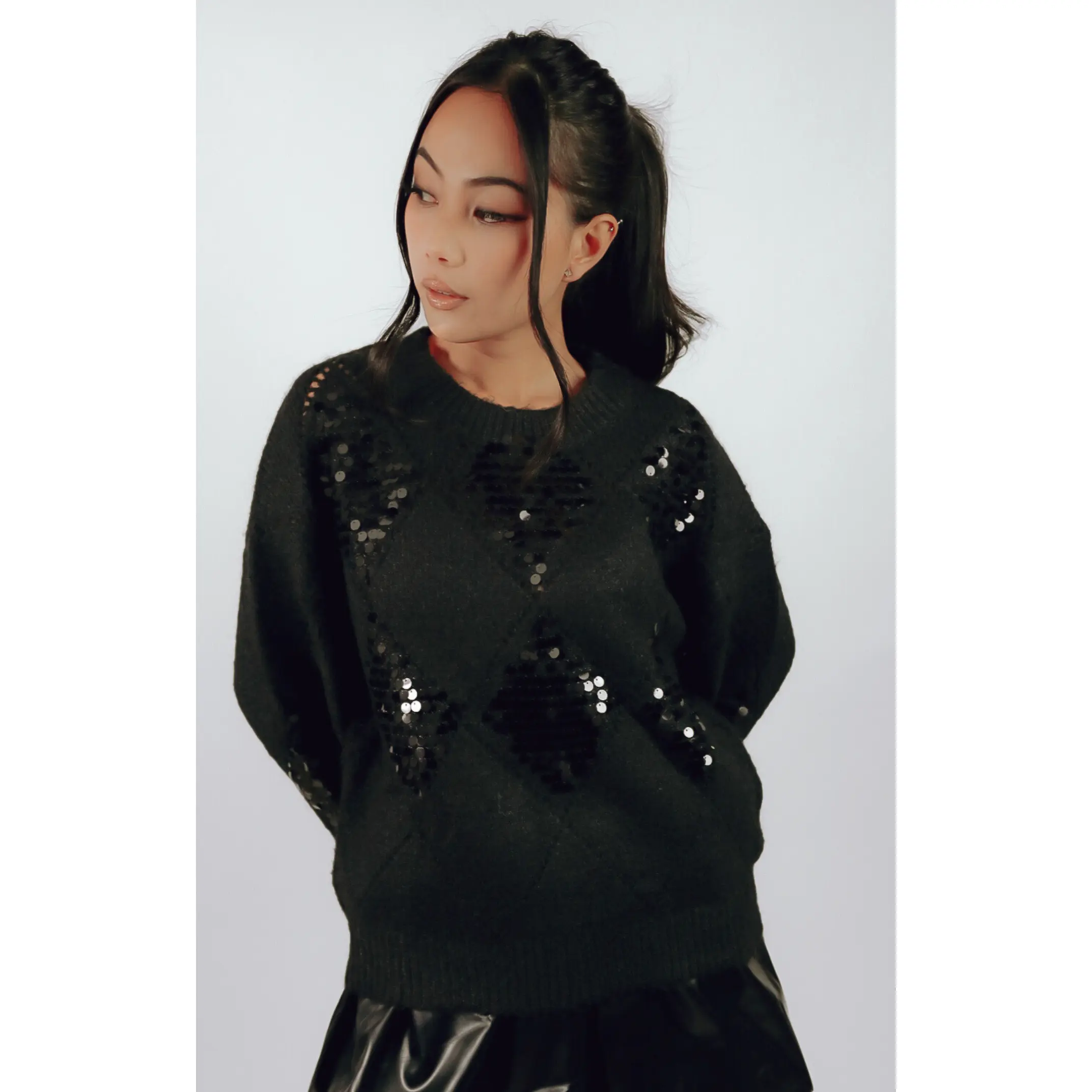 Julia Sequined Knit Sweater