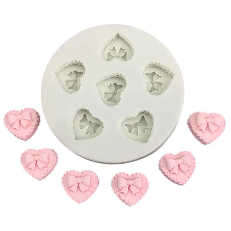 Heart Butterfly Knot Silicone Mold, Bakery Molds, Ideal for Chocolate, Candy, Cake Decoration, Mousse, Pudding, Essential for Baking Enthusiasts