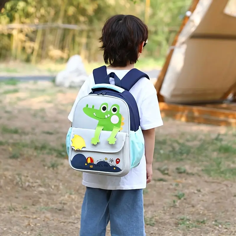 Kids' Cute 3D Dinosaur Backpack, Fun & Practical Character-Themed School Bag for Preschool and Kindergarten, Kids Style