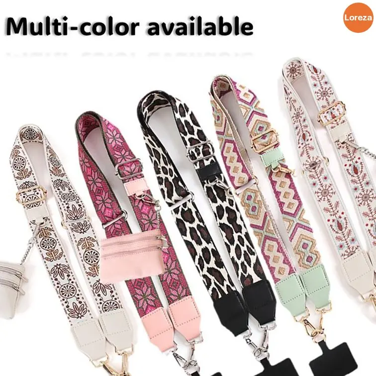 Women's Portable 20cm Extended Wallet Phone Lanyard - Smartphone Cellphone Accessories for Women, Mobile Wireless Accessory with Metal Clip, Adjustable Crossbody Strap, Zipper Pouch, Removable Wristlet, Detachable Design for Hands-Free Walks, Hikes