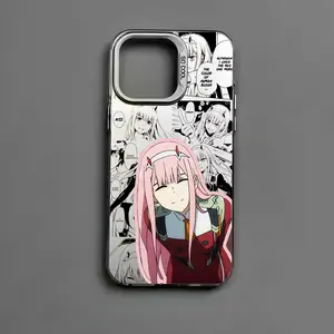 D-DARLING In F-FRANXXES Phone Case For iPhone 17 16 15 14 13 12 11 Pro Max Plus Black Matte Multicolor Laser Metallic Aurora Funda