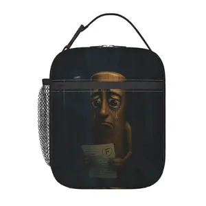 Large Tung Tung Sahur Insulated Lunch Bag, Cute Tung Tung Sahur merch Lunch Box and Cartoon Tung Tung Sahur gifts Reusable Lunch Tote. Practical for Work, Outdoor & Travel, Creative Gift for Colleagues, Friends and Family
