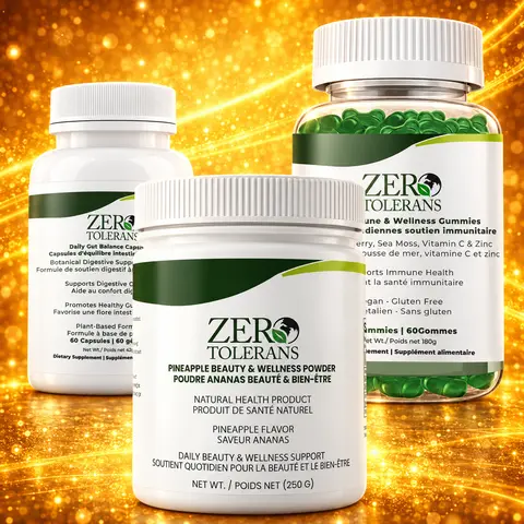 ZERO TOLERANS Daily Routine 3-Piece Set – Powder, Gummies & Capsules