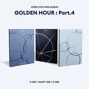 ATEEZ – GOLDEN HOUR : Part.4 (13th Mini Album) | Official K-Pop CD + 64p Photobook + Photocards | A Ver / DIARY Ver / Z Ver (3 Versions) | “Adrenaline” Title Track | ATINY Collection