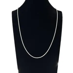 925 Silver 2mm Rope chain for women and men