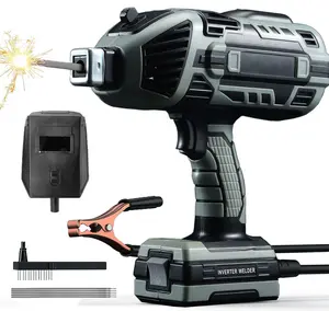 110V Portable Handheld ARC Welder - IGBT Inverter Electric Welding Machine with 5 Adjustable Current, 3/32" Wire Rod Compatible, Complete Tools Kit for Home, Auto Repair & DIY Projects