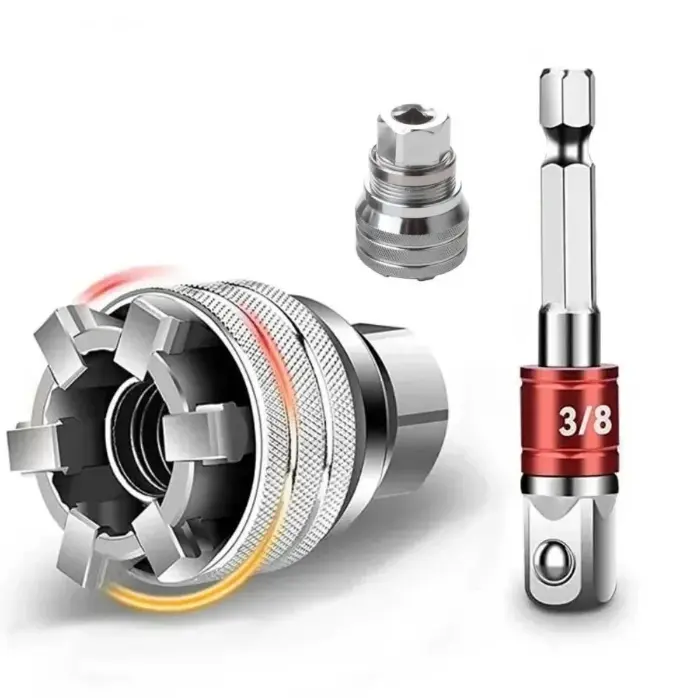 Universal Socket, Super Socket Fits for Standard 10 to 19mm, Metric 3/8 to 3/4in, Tool Gifts universal maintenance tool