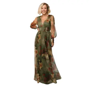 Layla Tulle Maxi Dress | Olive + Rust