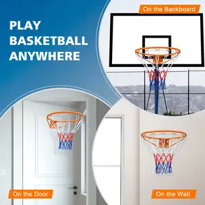 Indoor mini  hoop for doors, featuring a Breakaway professional‑style steel frame and a shatterproof backboard design. Perfect gaming accessory for bedrooms and offices, includes screws for secure indoor and outdoor installation. basket basketball