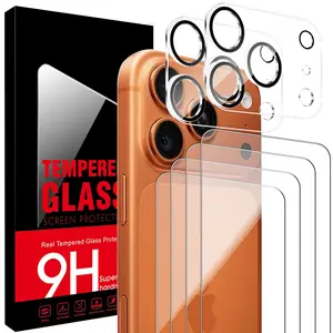 iPhone 17 Pro Max Screen Protector (4+2 Pack) 9H Anti-Scratch & Lens Cover
