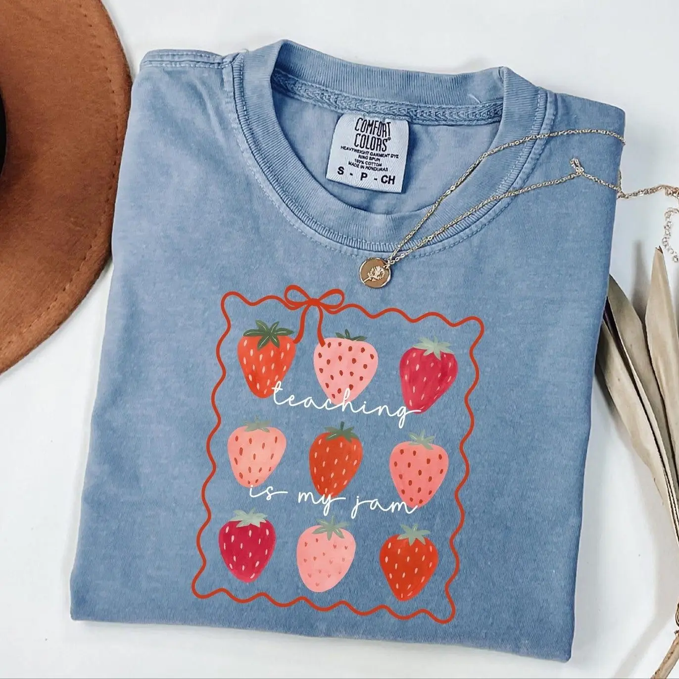 Strawberry Teach Shirt, Teaching Is My Jam, Cute Teacher Shirt, Back to School Shirt, Team Elementary School Teacher Shirt