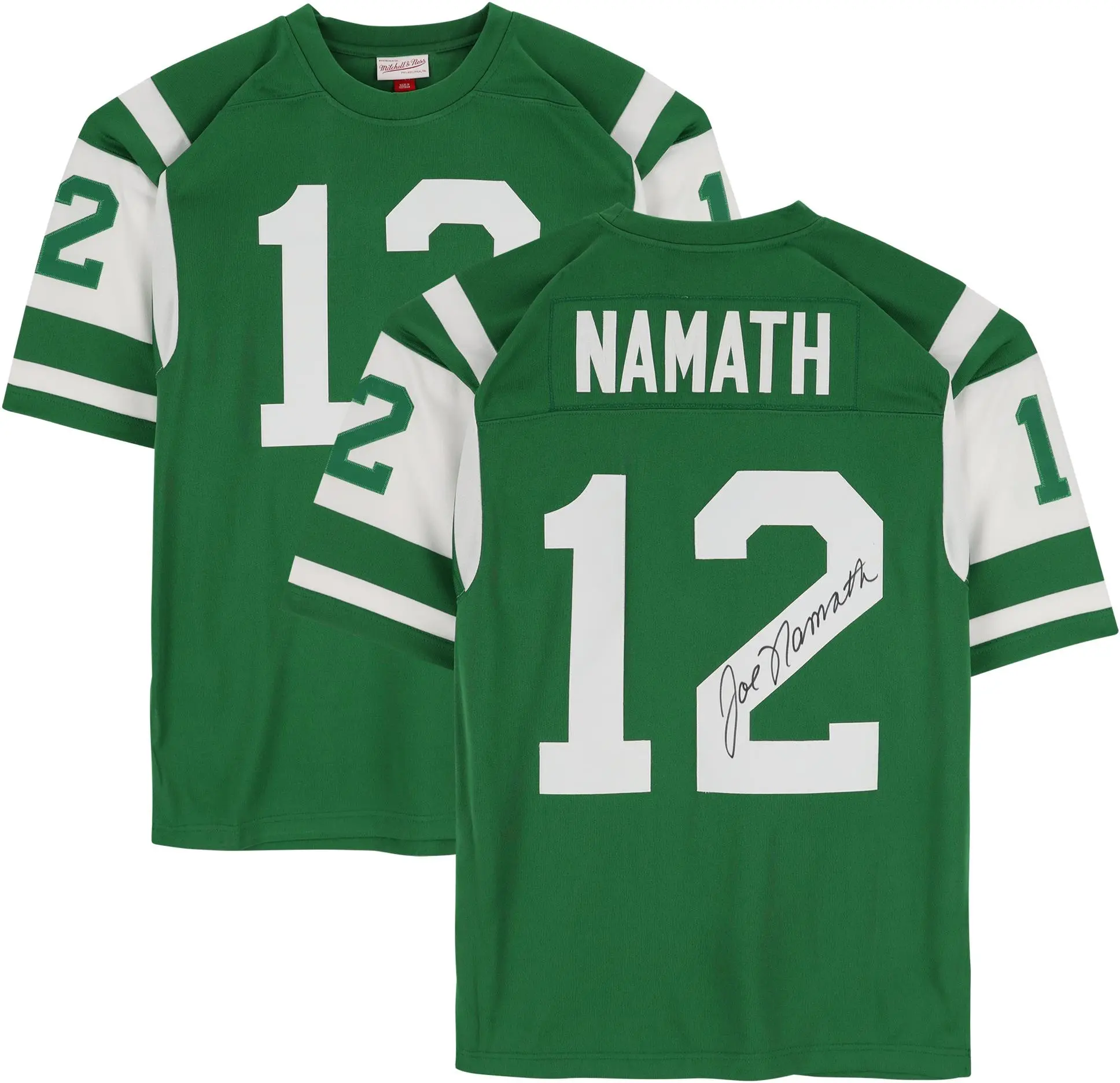 Joe Namath New York Jets Autographed Green Mitchell & Ness Authentic Jersey - Fanatics Authentic Certified
