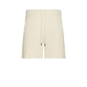 OAS Ecru Porto Waffle Shorts in Off White