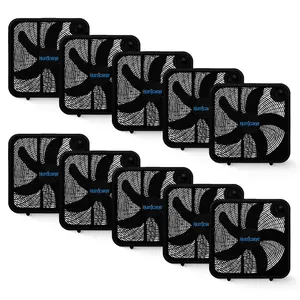 Hurricane 20" Classic Series Floor Box Fan with 3 Speed Settings, Black, 10 Pack