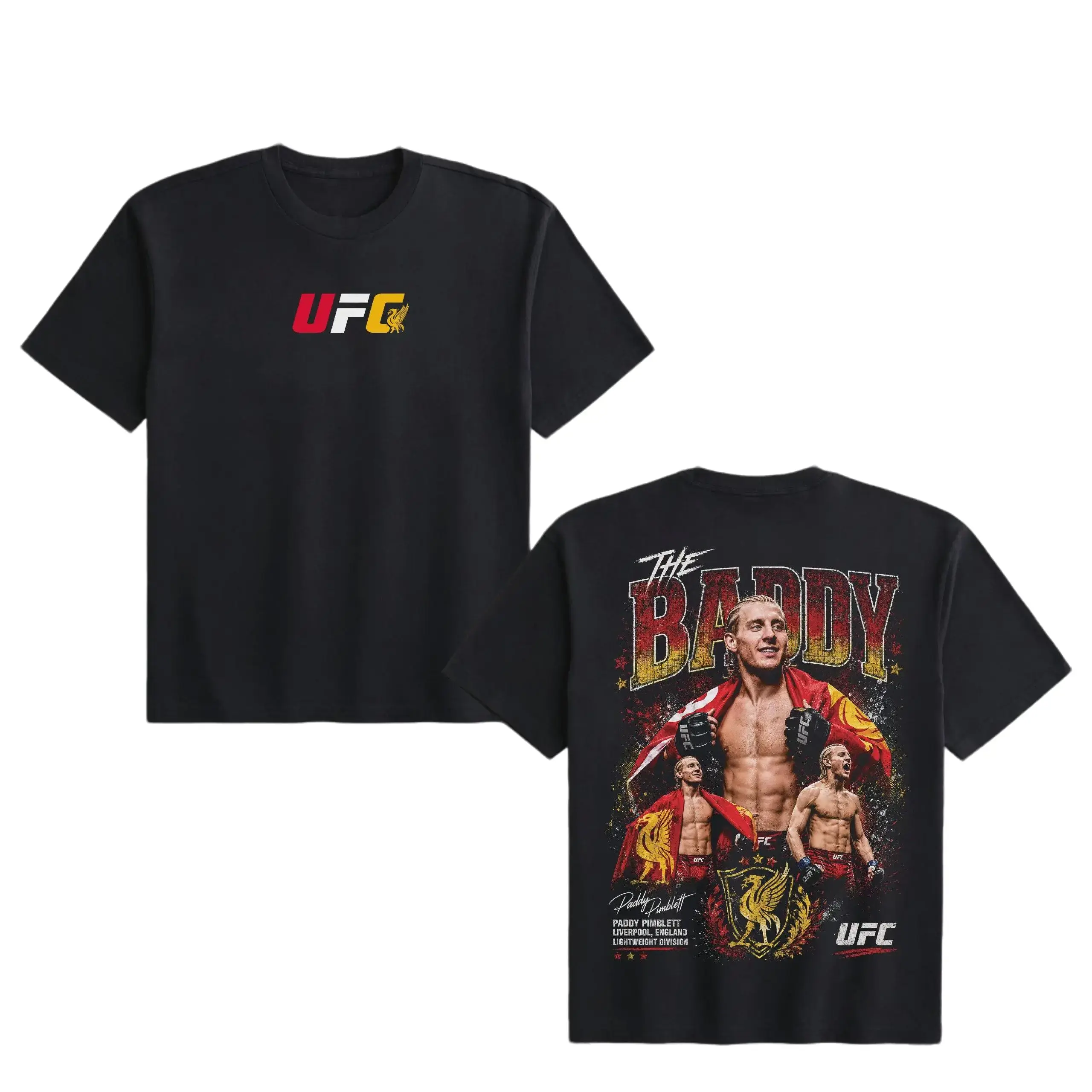 Youth and Adult Paddy The Baddy Pimblett UFC Graphic 2-Sides T-Shirt, UFC Tee, Retro Combat Sports Unisex Cotton Streetwear Shirt, Gift for Fans