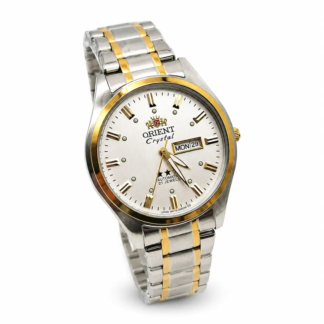 NoookSense Grade Men's Luxury Multi-Function Full Stainless Steel Quartz large dial luminous Dual Calendar watch for Successful Man