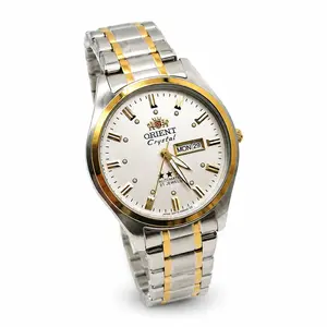 NoookSense Grade Men's Luxury Multi-Function Full Stainless Steel Quartz large dial luminous Dual Calendar watch for Successful Man