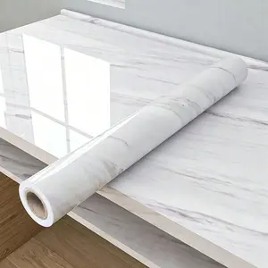 Self-adhesive Marble Pattern Wallpaper, Marble Backsplash Wallpaper, Waterproof & Oilproof Wall Sticker, Heat Resistant Wall Decal for Kitchen Furniture Renovation