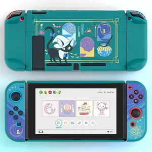 BY-P Protective Case for Regular Nintendo Switch - Slim Shock-Absorption Anti-Scratch Cover with Alchemy Cat Design