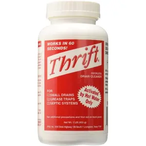 THRIFT Alkaline-Based 1-Pound Granular Drain Cleaner – Powerful and Safe Home Solution