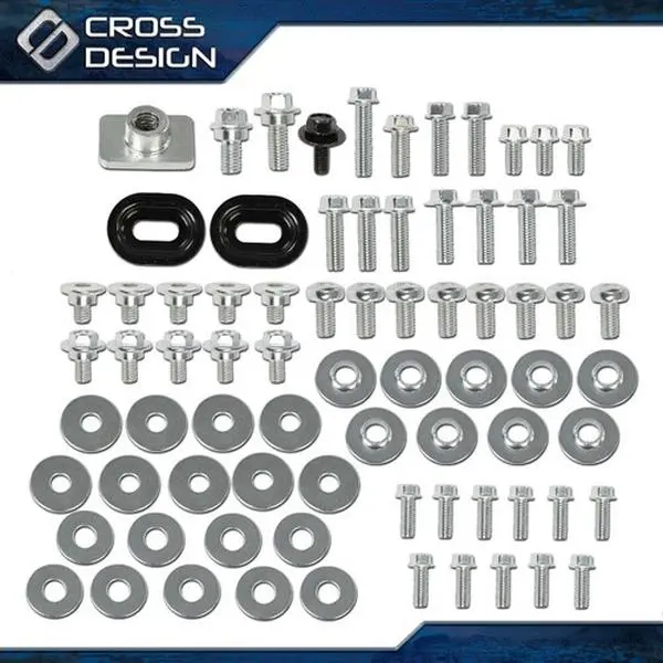 CROSSDESIGN 76PCS Easy-Install Full Bolt Set with Plastic Bolts - Perfect Fit for Honda CR-Series (CR-80,85,125,250,450,480,500) Fender Fixings & Seat Shrouds, Perfect Fit Your Vehicle