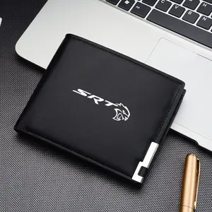 Leather Car Driver’s License Case Cover Card Holder for Dodge Srt RAM Challenger Avenger Caliber Dart, Interior Auto Accessory, Durable