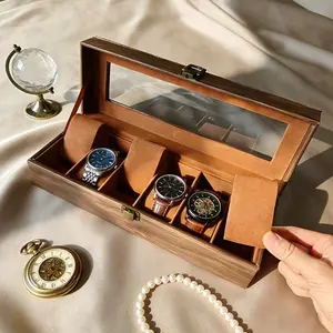 Vintage Wooden Watch Box Organizer, Elegant Storage Solution for Watches Jewelry Beads, Perfect Father's Day Gift for Men, Watch Storage Boxes