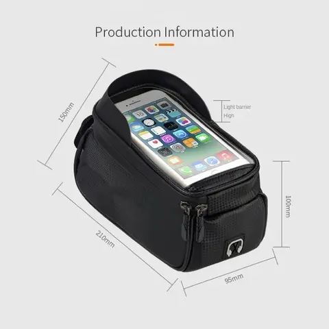 Waterproof Bicycle Bag - Universal Front Mount, MTB Frame & Upper Tube Hanging Saddle Bag, Road Cycling Gear, Car Mobile Phone Storage for Wet Rides, Car Mobile Phone Bag