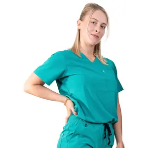 women's Teal Scrub Top