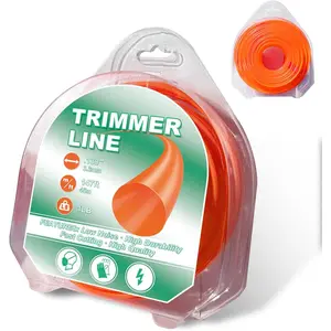 130 Weed Eater String Trimmer Line of 147 , 1-Pound Round Weed Wacker String for Universal Replacement, Heavy Duty Commercial Grade  Nylon Trimmer Line (Orange)