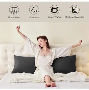 Body Pillow Cover, Ultra Soft Microfiber Long Pillowcase, Envelope Closure Large Pillow Cases 20x54 inch