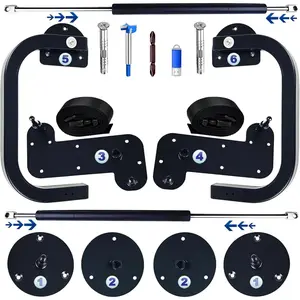Create A Luxurious Bed Murphy Bed Hardware Kit, Hover in Mid Air Hydraulic Rod Gas Spring System (Horizontal, Full/Full XL/Double)