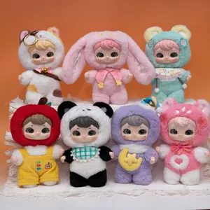 Diccomon Babe Good Luck To You Mini Figurines Cute Desk Decor Dolls Plush Collectible Toys Soft Stuffed Surprise Birthday Present Blind Box Sealed Hobby Box