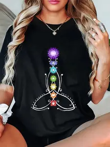 100% Cotton Spiritual Shirts for men and women & Yoga clothes Yoga Meditation Spiritual Body Energy Chakra T-Shirt