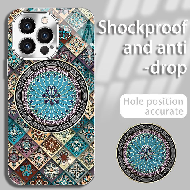 Tribal Forest Phone Case for iPhone 17 16 Pro Max 15 Plus 14 13 12 11 – Unique Design Shockproof Cover with Responsive Buttons, Stylish Aesthetic Gift, Distinctive Halloween Surprise for Friends Family